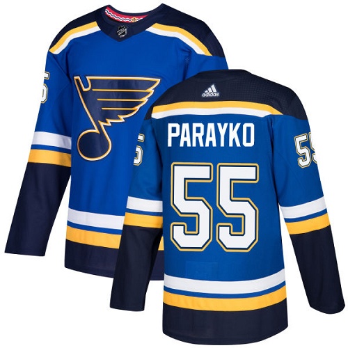 Adidas Men St.Louis Blues #55 Colton Parayko Blue Home Authentic Stitched NHL Jersey